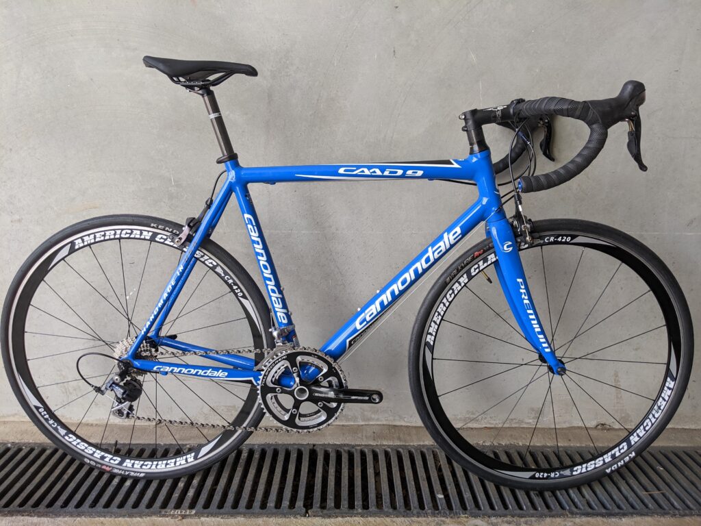 cannondale caad 9 56cm 74 kg shimano 105 10 speed road bike