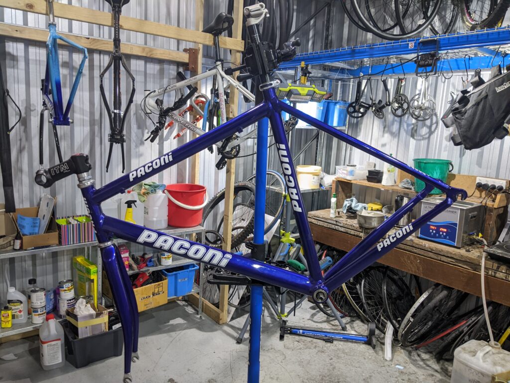 Paconi frame set waiting to be built